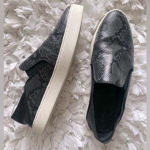 VINCE Garvey Snake print slip on sneaker